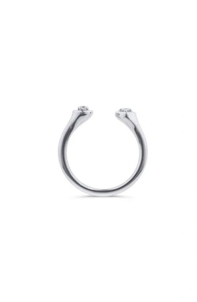 Seed2stone Sugar+spice Horseshoe Ring In Silver