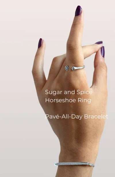 Seed2stone Sugar+spice Horseshoe Ring In Silver