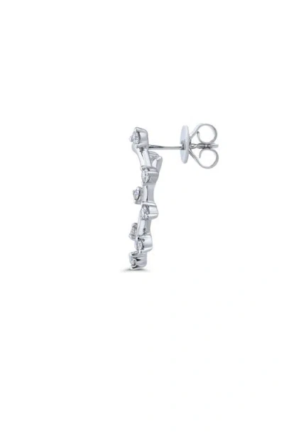 Seed2stone Spiky Oval Earrings In Silver