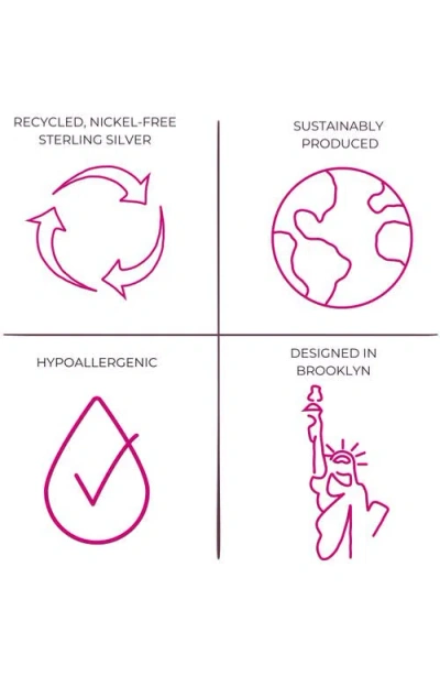 Seed2stone Mini Spiky Oval Earrings In Metallic