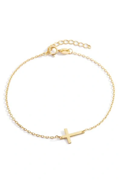 Mint & Lily Cross Charm Bracelet In Gold