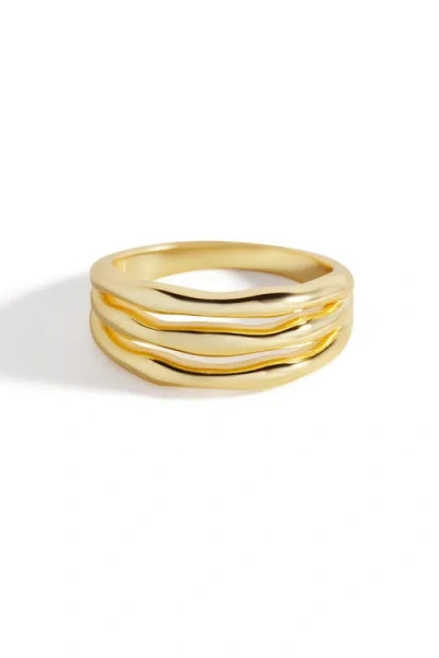 Mint & Lily Gold Triple Ring In Gold