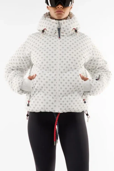 Malibu Ski Club Ditsy Jacket In White