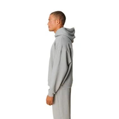 Ocio Organic Cotton Teddy Oversized Hoodie In Gray
