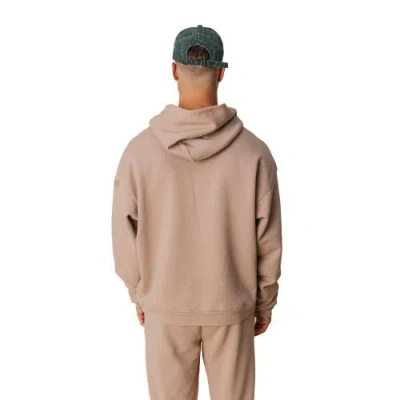 Ocio Organic Cotton Teddy Oversized Hoodie In Brown