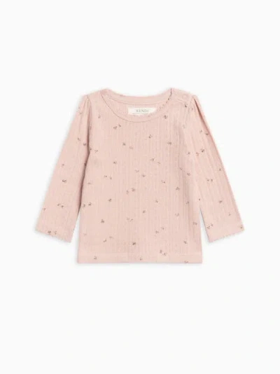 Kendi Kate Pointelle Top In Pink