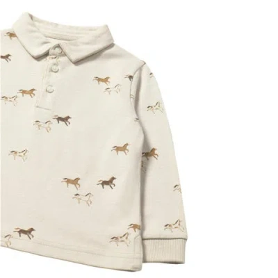 Mayoral Printed Polo Shirt In Neutral