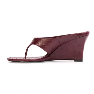 Black Suede Studio Mac 70 Wedge In Red