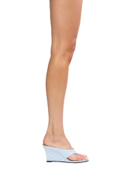 Black Suede Studio Mac 70 Wedge In Blue