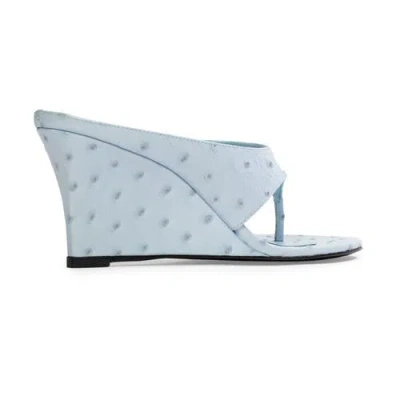 Black Suede Studio Mac 70 Wedge In Blue