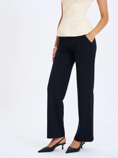 Miss Circle Yanin Low-rise Straight Leg Pants In Blue