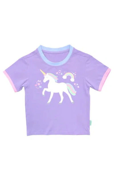 Bits & Bows Unicorn Sparkle T-shirt In Purple