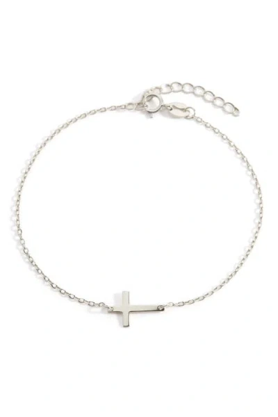Mint & Lily Cross Charm Bracelet In Silver