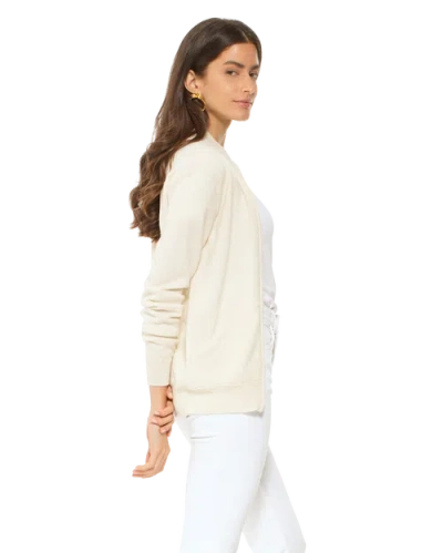 Monticelli Cashmere Pure Cashmere Zip Cardigan In Gray