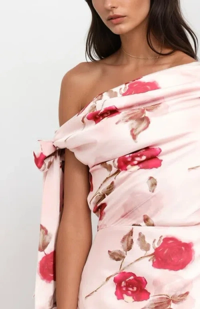 Sisterly Rosella One-shoulder Gown In Pink