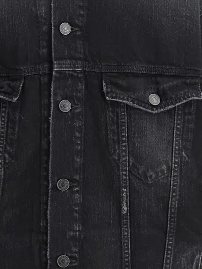 Balenciaga Hybrid Puffer Jackets Multicolor In Black