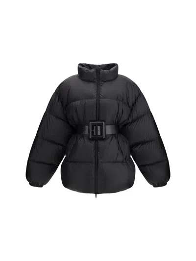 Balenciaga Women Belted Hourglass Short Puffer In Black