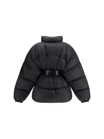 Balenciaga Women Belted Hourglass Short Puffer In Black