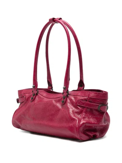 Balenciaga Women East West Leather Shoulder Bag In Multi