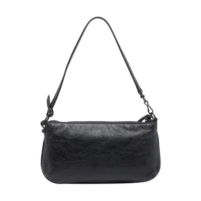 Balenciaga Le City Pouch On Strap In Arena Lambskin Bags In Black