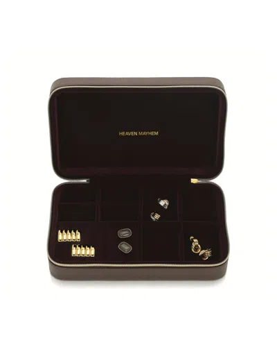 Heaven Mayhem Jewelry Travel Case In Gold