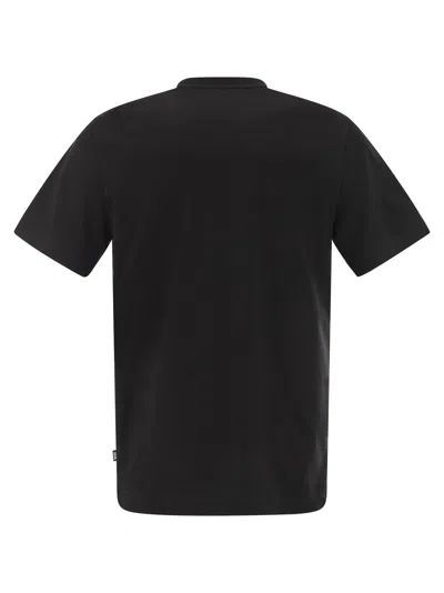 Hugo Boss Boss Men Cotton Jersey T-shirt With Logo In Black
