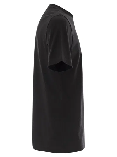 Hugo Boss Boss Men Cotton Jersey T-shirt With Logo In Black