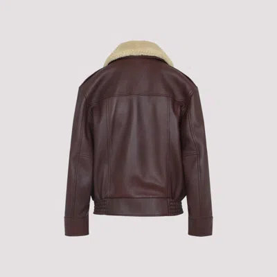 Bottega Veneta Nappa Blouson With Shearling Women In Brown