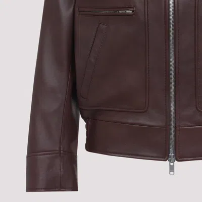 Bottega Veneta Nappa Blouson With Shearling Women In Brown