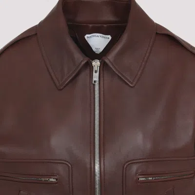 Bottega Veneta Nappa Blouson With Shearling Women In Brown