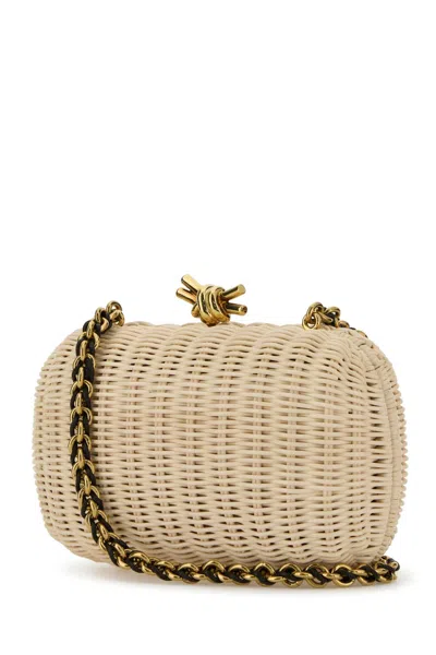 Bottega Veneta Women Raffia Knot Clutch In Neutral