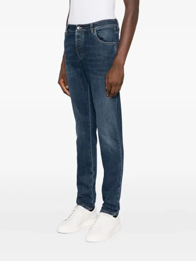 Brunello Cucinelli Whiskering-effect Jeans In Blue