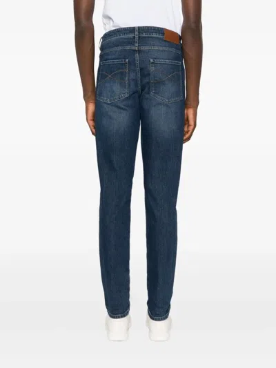 Brunello Cucinelli Whiskering-effect Jeans In Blue