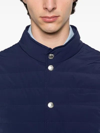 Brunello Cucinelli Men Nylon Down Vest In Multi