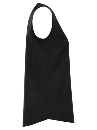 Brunello Cucinelli Stretch-silk Satin Reversible Tank Top In Black
