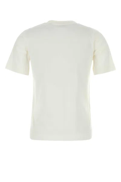 Burberry Women White T-shirt With Logo Patch With Check Motif On The Front In Cotton Woman In Neutral