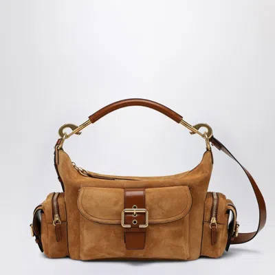 Chloé Tan Coloured Suede Leather Camera Bag Women In Brown