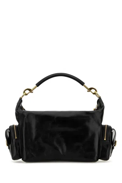Chloé Chloè Shiny Leather Camera Bag In Black