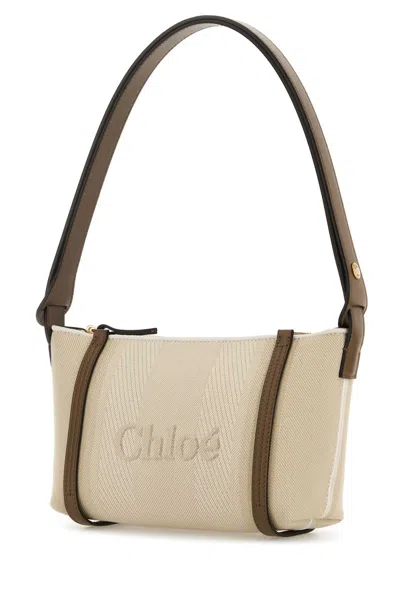 Chloé Chloe Women Sand Canvas Carry Shoulder Bag In Brown