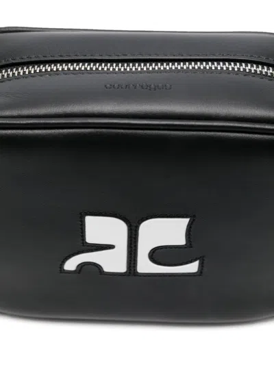 Courrèges Reedition Camera Bag In Black