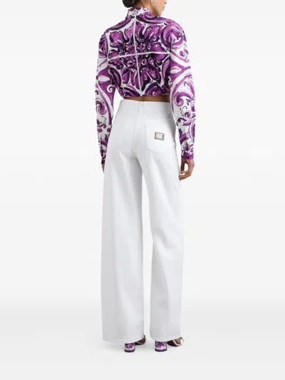 Dolce & Gabbana Cotton Trousers In White