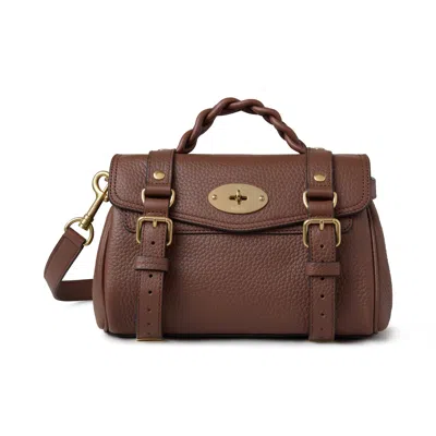 Mulberry Mini Alexa Leather Satchel In Brown