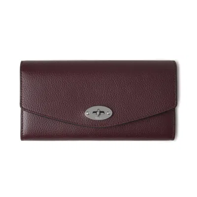 Mulberry Darley Wallet Black Cherry In Red