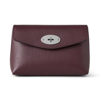 Mulberry Darley Cosmetic Pouch Black Cherry In Burgundy