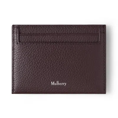 Mulberry Credit Card Slip Ebony In Burgundy