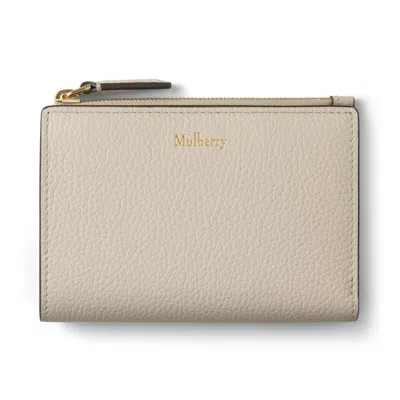 Mulberry Continental Bifold Zipped Wallet Chalk