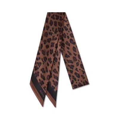 Mulberry Skinny Scarf In Brown