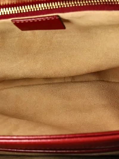 Pre-owned Gucci Horsebit 1955 Shoulder Bag Gg Coated Canvas With Leather Small Crossbody Bag In Neutral