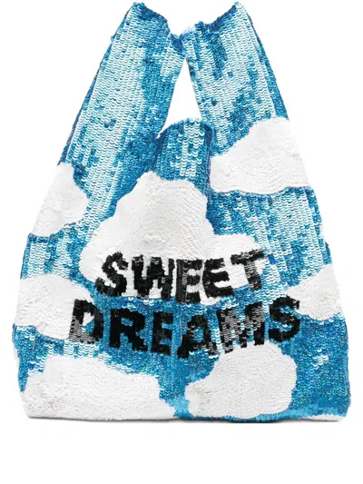 Ashish Sequin-embellished Tote Bag In Blue