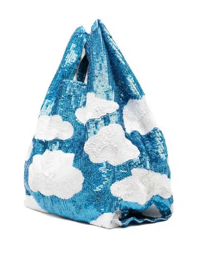 Ashish Sequin-embellished Tote Bag In Blue